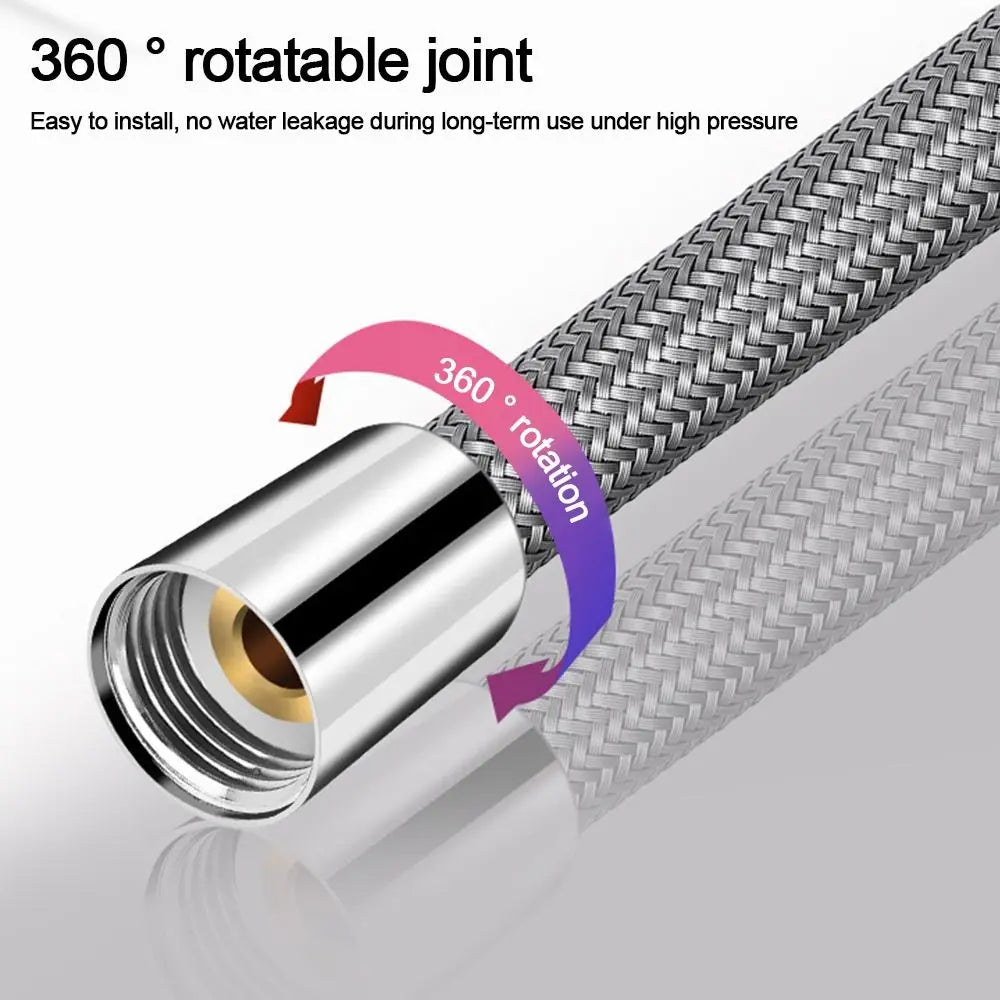 1.5/2.0 Meter Bathroom Nylon High Pressure Smooth Shower Hose Flexible Handheld Anti Winding GI/2 Universal Pipe Tube