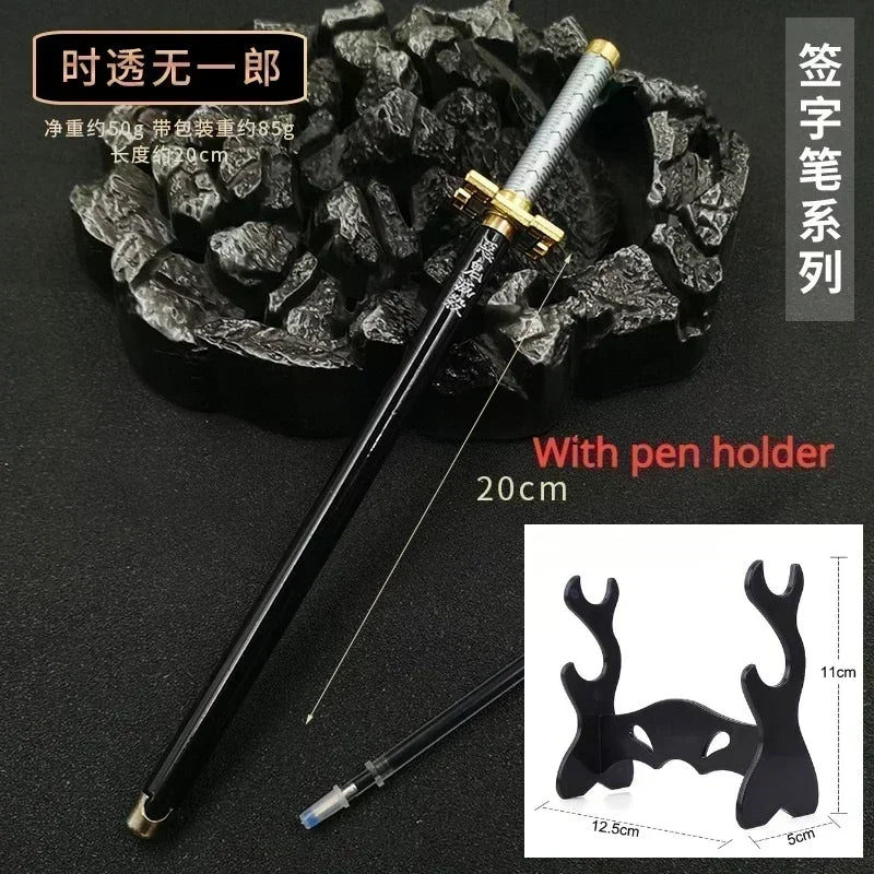 17 Styles Japan Anime Demon Model Gel Pen 0.5mm Black Refill Cosplay Prop Kid Student Gift SlayerWeapon Sword