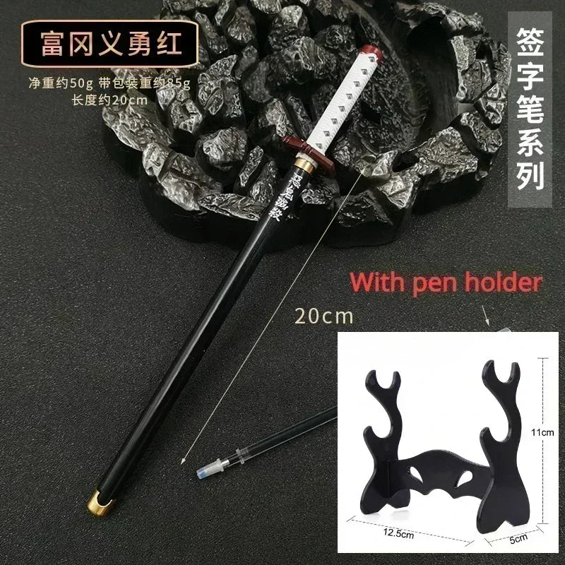 17 Styles Japan Anime Demon Model Gel Pen 0.5mm Black Refill Cosplay Prop Kid Student Gift SlayerWeapon Sword