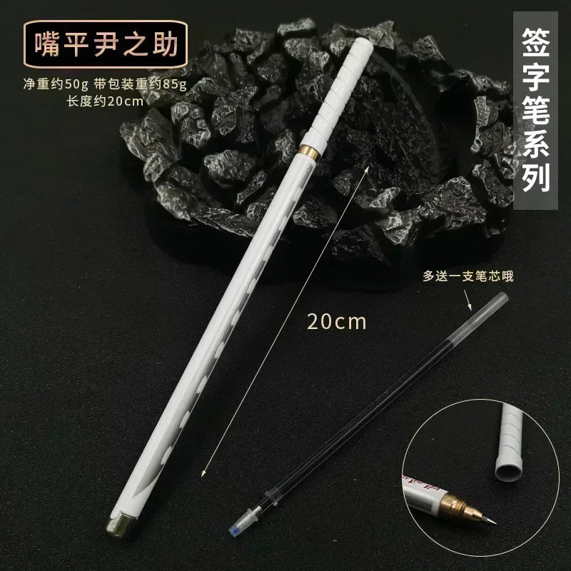 17 Styles Japan Anime Demon Model Gel Pen 0.5mm Black Refill Cosplay Prop Kid Student Gift SlayerWeapon Sword