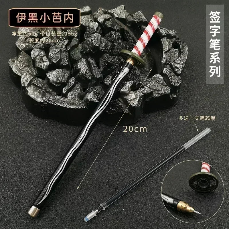 17 Styles Japan Anime Demon Model Gel Pen 0.5mm Black Refill Cosplay Prop Kid Student Gift SlayerWeapon Sword